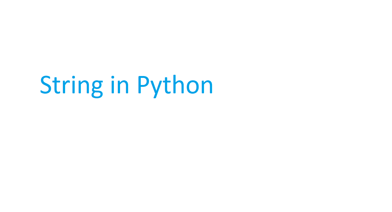 String in Python