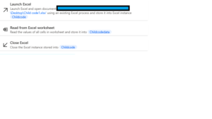 Launch Excel in flow of adding child in oracle using power automate
