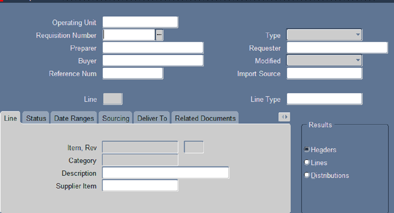 Delete PR in Oracle