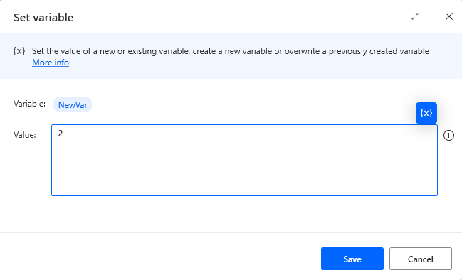 Set variable in power automate