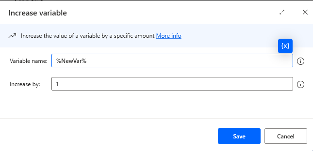 Increase variable in Power automate