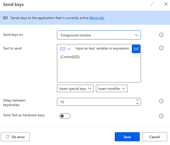 Press control+S keys for Oracle PR creation